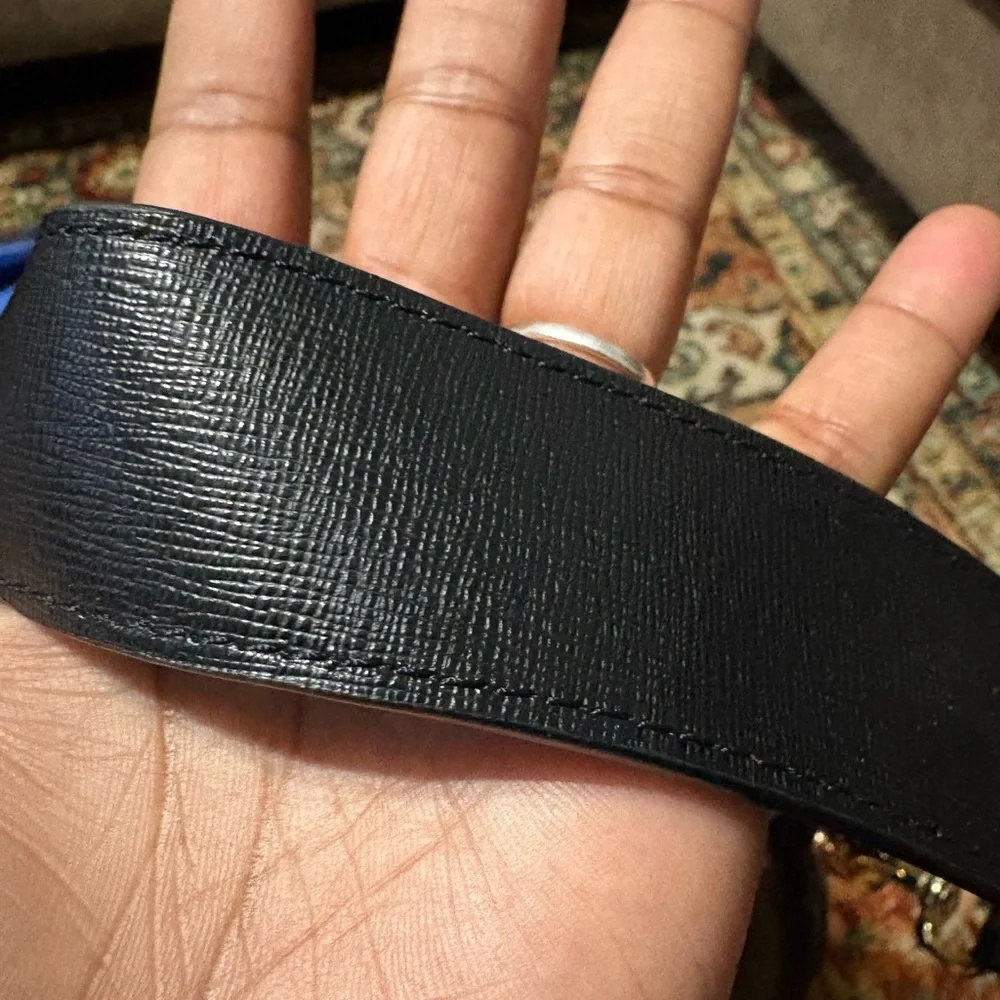 Dooney & Bourke Black Leather Drawstring Backpack - Picture 2 of 6